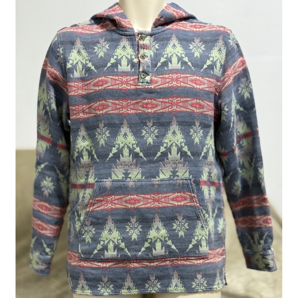 On The Byas Aztec Southwestern Outdoor Sweater Hoodie‎ Mens Size Small